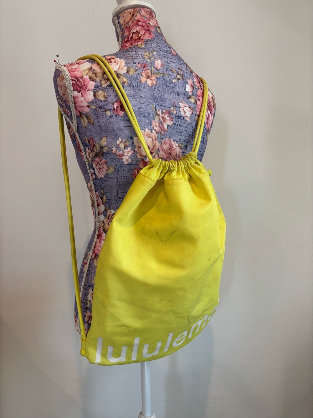 lululemon athletica Bright Yellow Drawstring Backpack